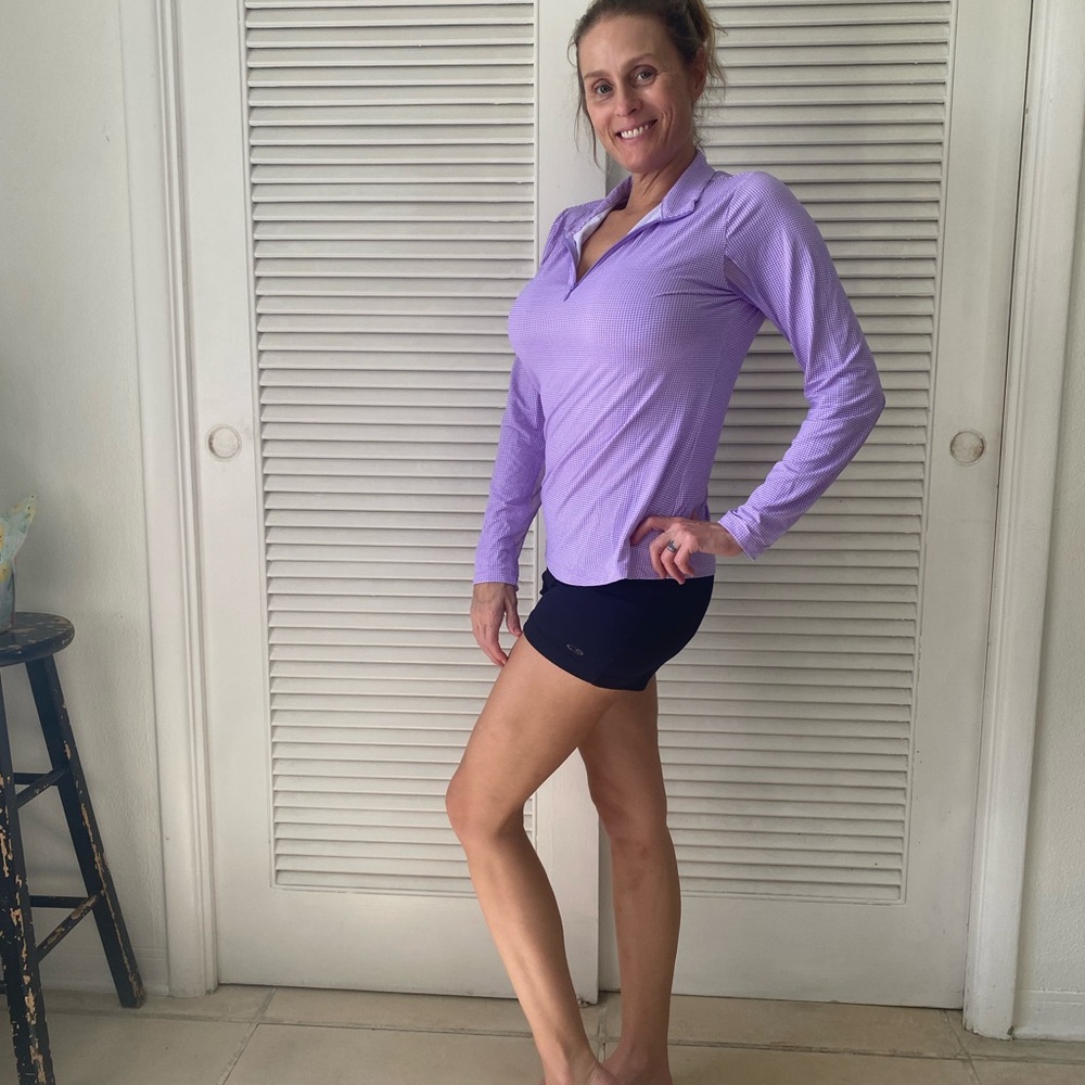 IBKUL Lavender Long Sleeve Blouse